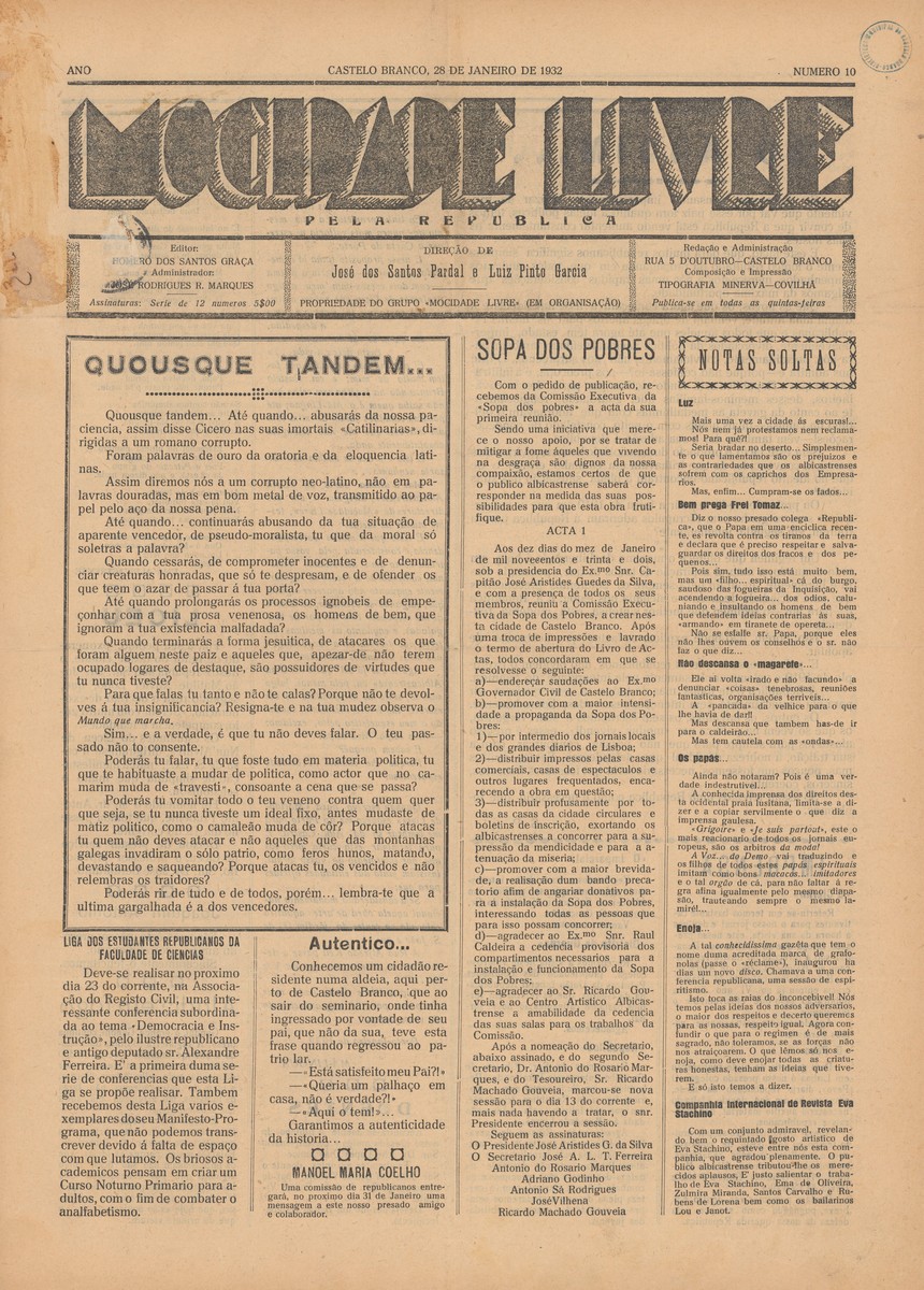 Capa Mocidadelivren10